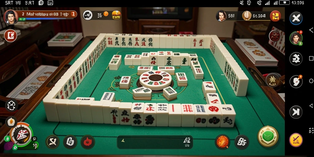 Screenshot menampilkan aksi gameplay seru dalam 5RT Mahjong.