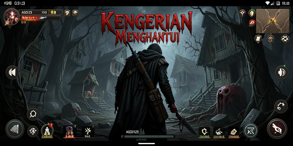 Tampilan gameplay menegangkan dari game Horror ASD123.