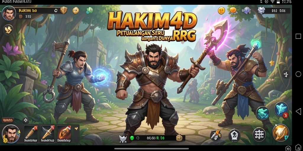 Screenshot HAKIM4D menampilkan aksi pertempuran yang mendebarkan dalam game RPG.