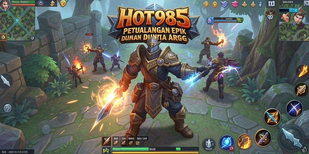 Tampilan gameplay seru dan dinamis dari HOT985 dalam mode ARPG.