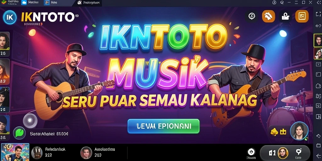 Tampilan gameplay IKNTOTO dengan antarmuka musik yang menarik.