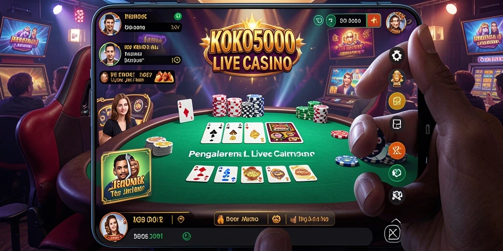 Tampilan gameplay Live Casino yang mengesankan di KOKO5000.