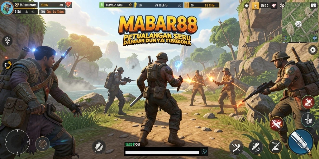 Tampilan gameplay MABAR88 dalam dunia terbuka yang menakjubkan.