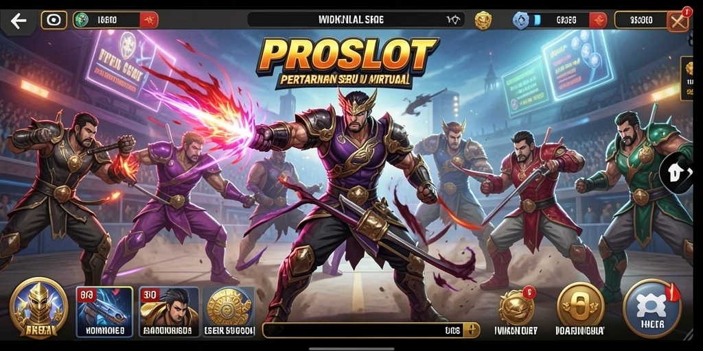 Gameplay seru di PROSLOT dengan pertarungan menarik dan karakter unik.
