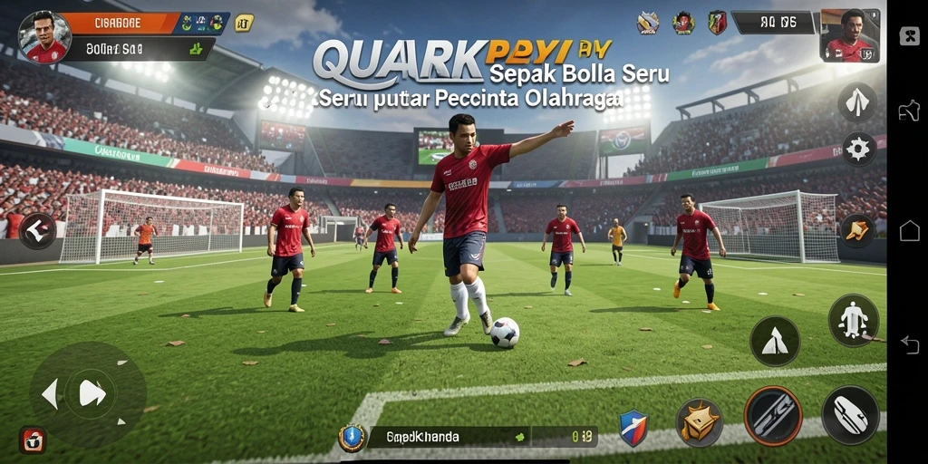 Screenshot gameplay <strong>QUARKPLAY</strong> menampilkan aksi seru di lapangan.