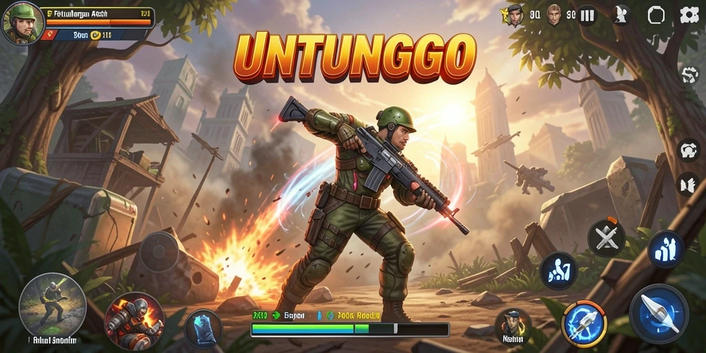 Tampilan menarik dari gameplay UNTUNGGO dengan aksi seru.
